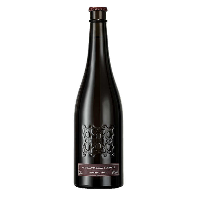 Cerveza Alhambra Negra con Cacao y Chiplote