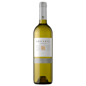 botella de vino blanco Legaris, uva Verdejo. D.O. Rueda