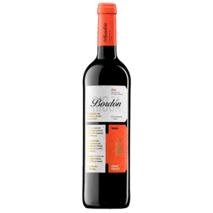 Botella de vino tinto Bordón, de uvas Tempranillo y Garnacha